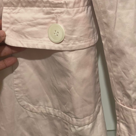 Vintage Casual Corner Pale Pink Trenchcoat Size Small - Picture 9 of 11